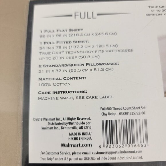 Hotel Style 600 Thread Count Cotton with Sateen Weave Sheet Set – Full - Picture 15 of 15